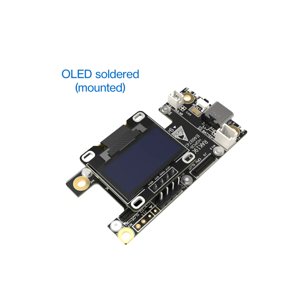 WisBlock Meshtastic Starter Kit (inc OLED Display Soldered & RAK19007 Base Board) 800MHz for EU868/IN865/RU864