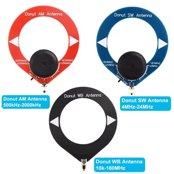 Donut SW/AM/WB Loop Antenna Complete Set (1 x AM, 1 x SW, 1 x WB)